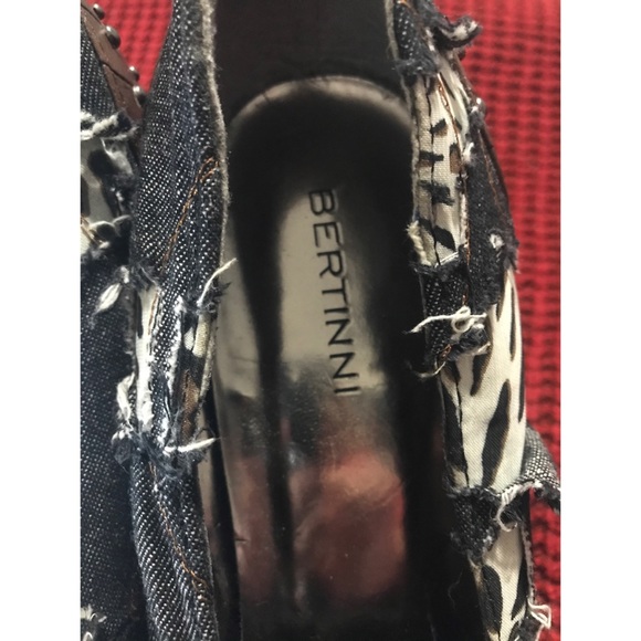 Bertinni denim and print heels size 11 - Picture 3 of 13